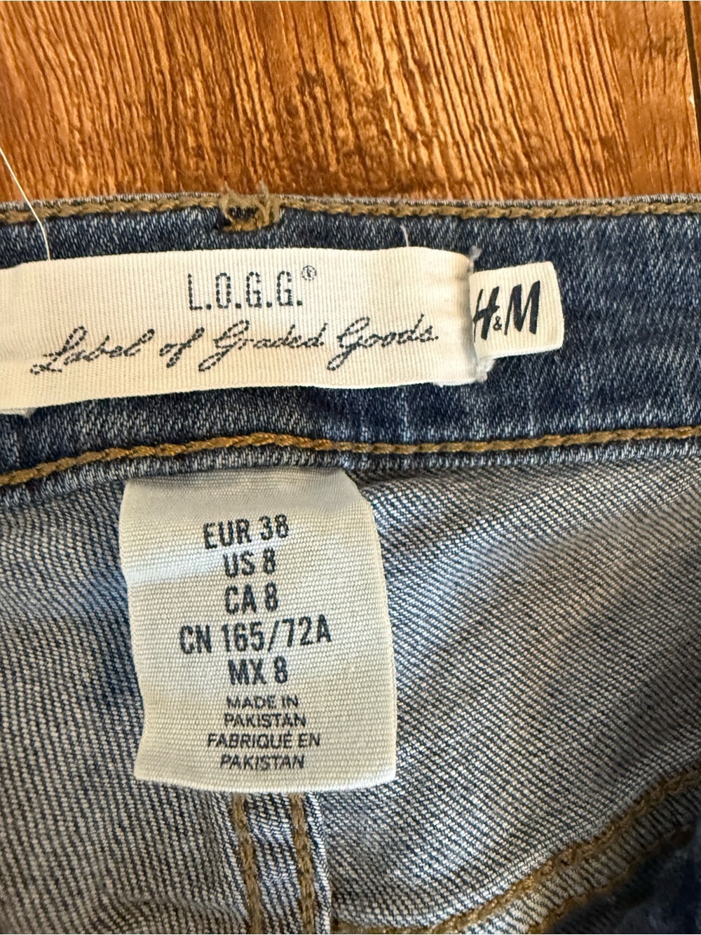 LOGG Women’s Blue Skinny Slim Ankle Cropped Jeans Size 8 - Picture 3 of 8